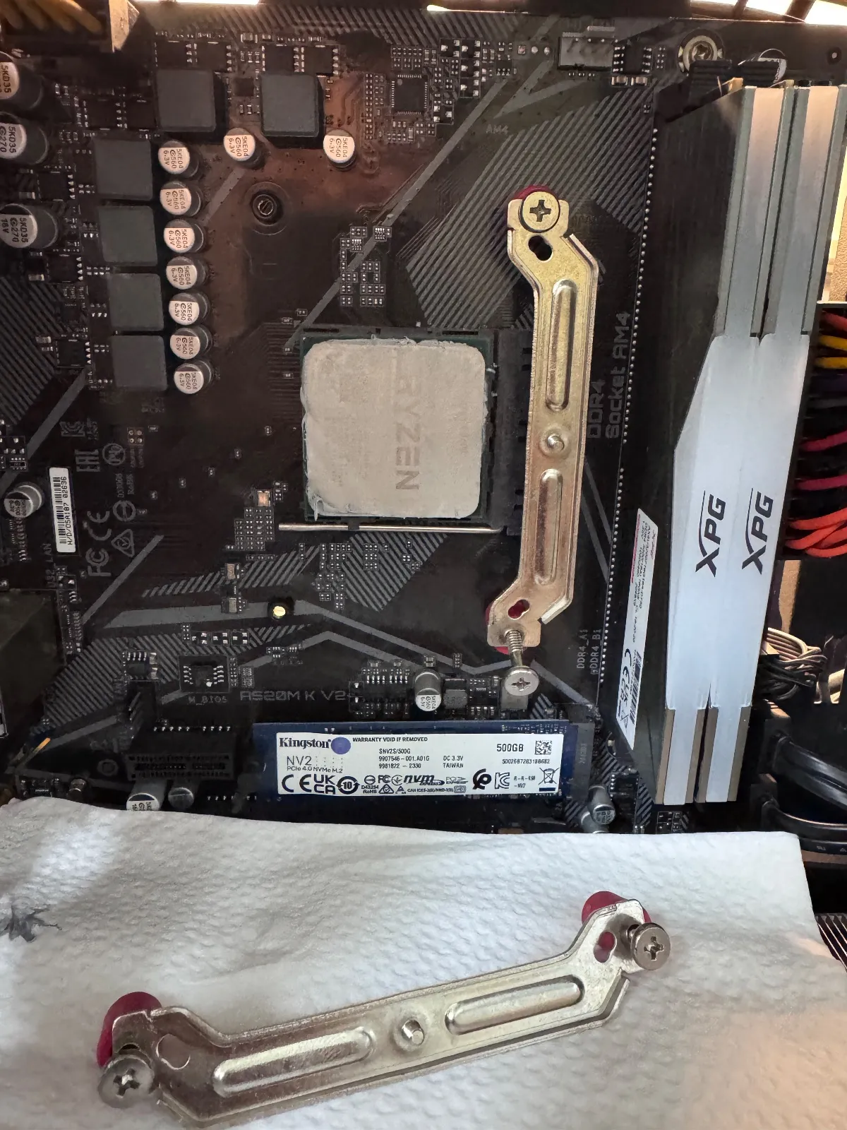 全漢MP7雙塔散熱器安裝5500X3D桌機維修